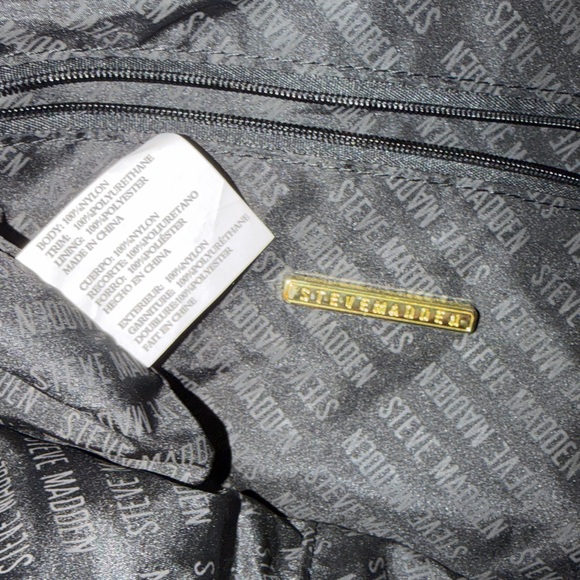 Steve Madden Maroon Backpack with Black Accents - Picture 6 of 6